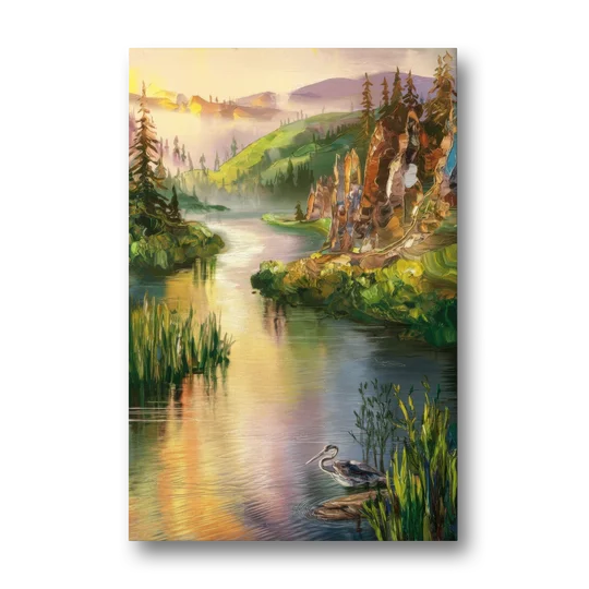 Spokane Scenic River - Canvas Wall Art - Front