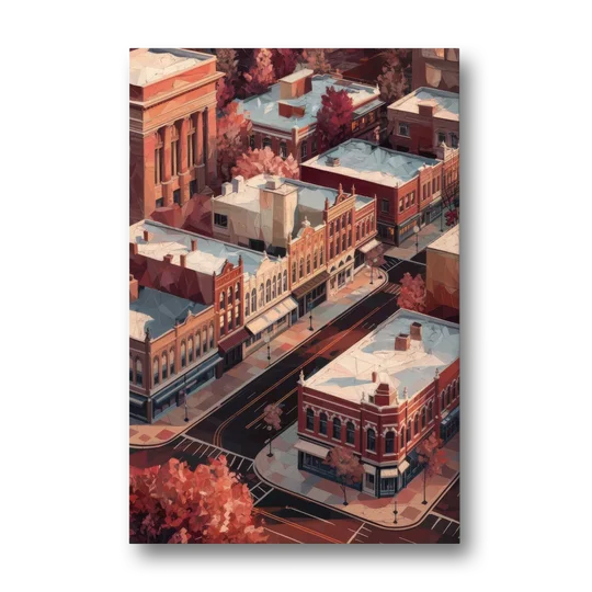 Springfield Historic Downtown - Canvas Wall Art - Front