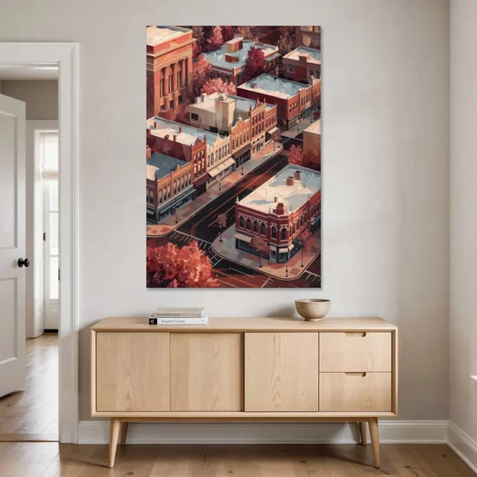 Springfield Historic Downtown - Canvas Wall Art - Coffee Table - 40x60