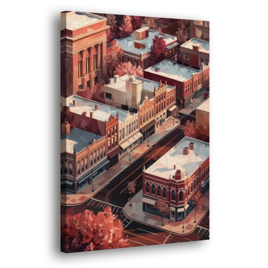 Springfield Historic Downtown - Canvas Wall Art - Side