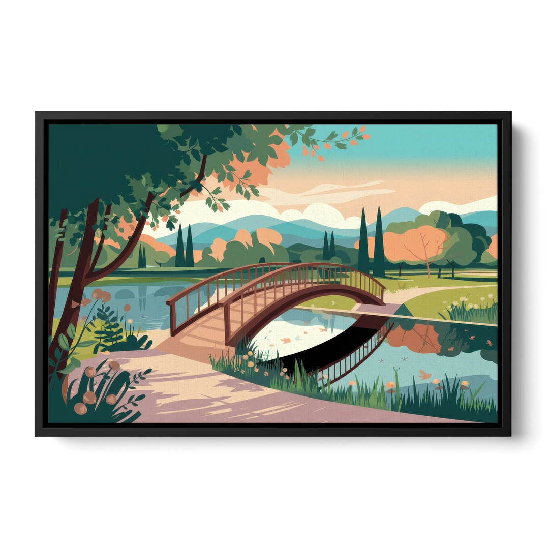 Springfield Parks And Trails - Black Framed Canvas Wall Art - Front