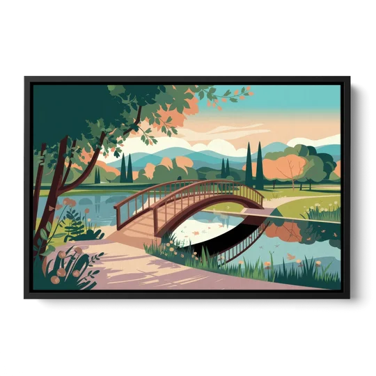 Springfield Parks And Trails - Black Framed Canvas Wall Art - Front