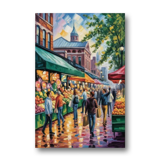 St Lawrence Market Scene - Canvas Wall Art - Front