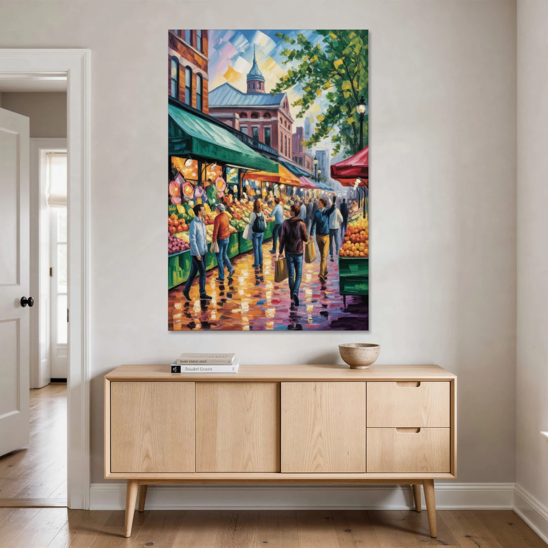St Lawrence Market Scene - Canvas Wall Art - Coffee Table - 40x60