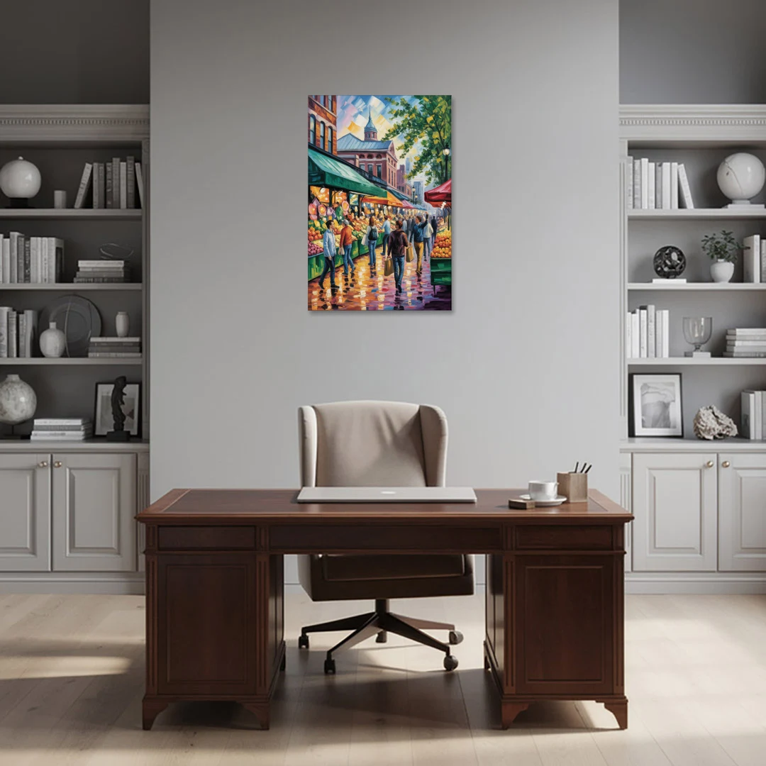 St Lawrence Market Scene - Canvas Wall Art - Office - 24x36