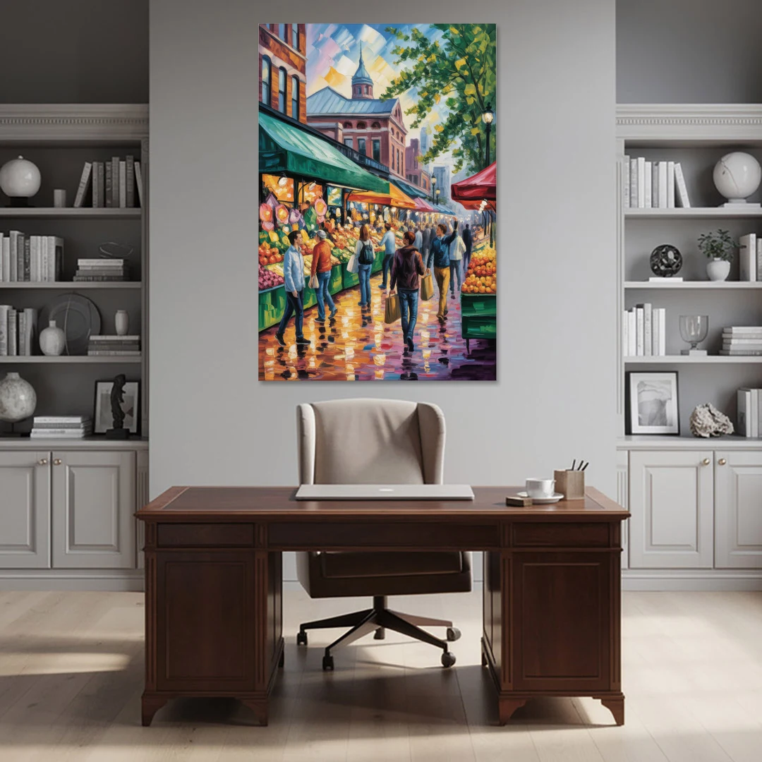 St Lawrence Market Scene - Canvas Wall Art - Office - 40x60