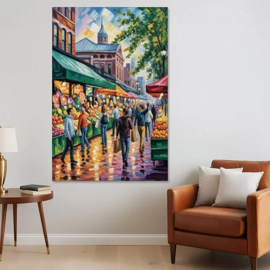 St Lawrence Market Scene - Canvas Wall Art - Sofa - 40x60