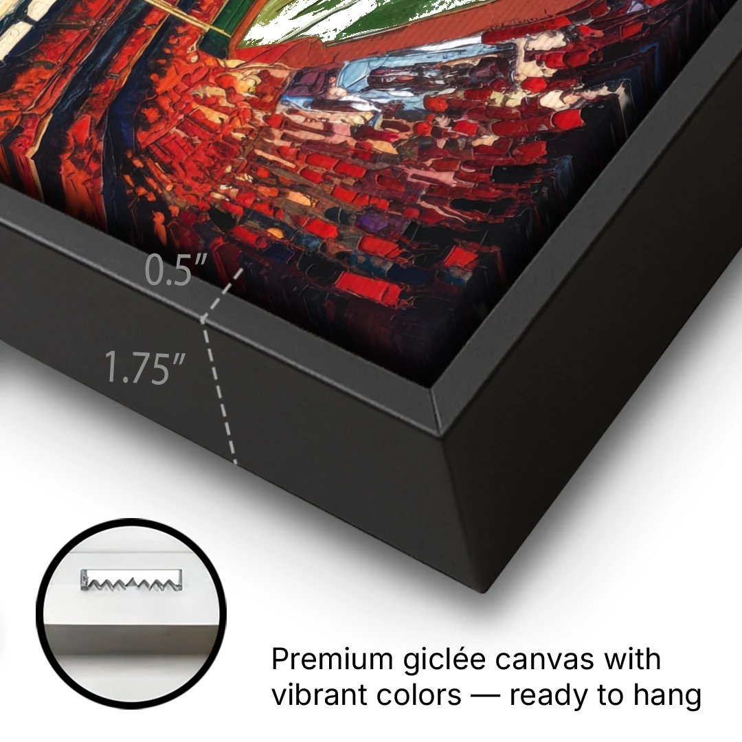 St. Louis Cardinals Busch Stadium - Black Framed Canvas Wall Art - Gallery Wrap Corner
