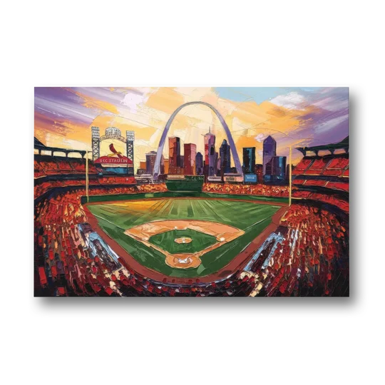 St. Louis Cardinals Busch Stadium - Canvas Wall Art - Front