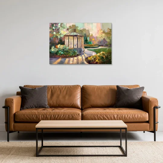 St. Louis Forest Park Landscape - Canvas Wall Art - Sofa - 36x24