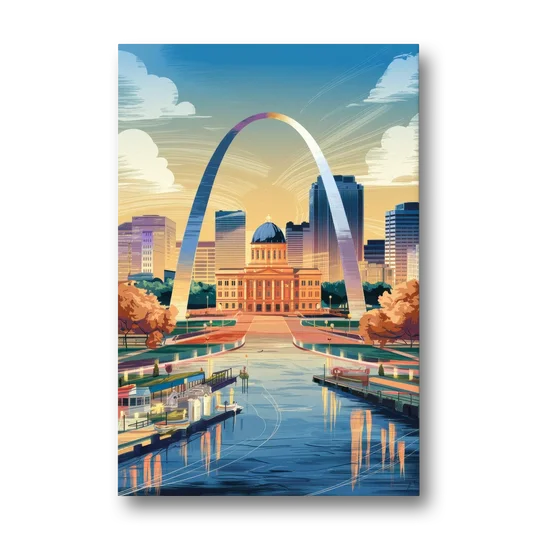 St. Louis Historic Landmarks - Canvas Wall Art - Front