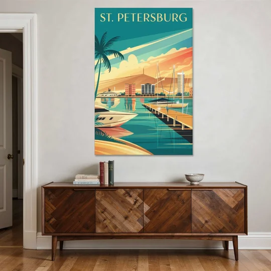 St. Petersburg Gulf Coast Views - Canvas Wall Art - Coffee Table - 40x60