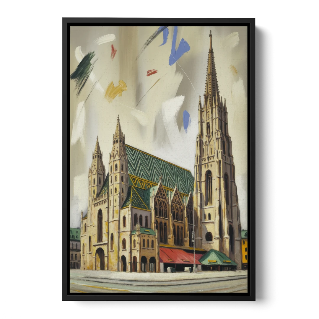 St. Stephen's Majesty - Black Framed Canvas Wall Art - Front