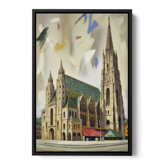 St. Stephen's Majesty - Black Framed Canvas Wall Art - Front