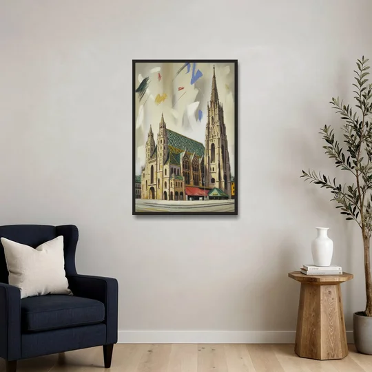 St. Stephen's Majesty - Black Framed Canvas Wall Art - Sofa - 24x36