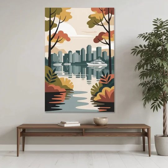 Stanley Park Seawall - Canvas Wall Art - Coffee Table - 40x60