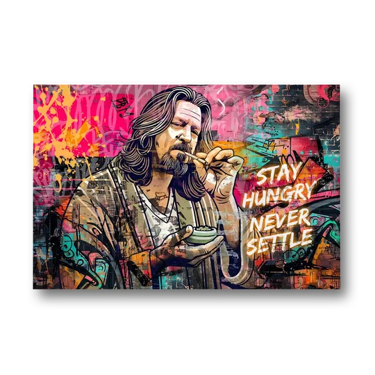 Stay Hungry Never Settle - Canvas Wall Art - Front