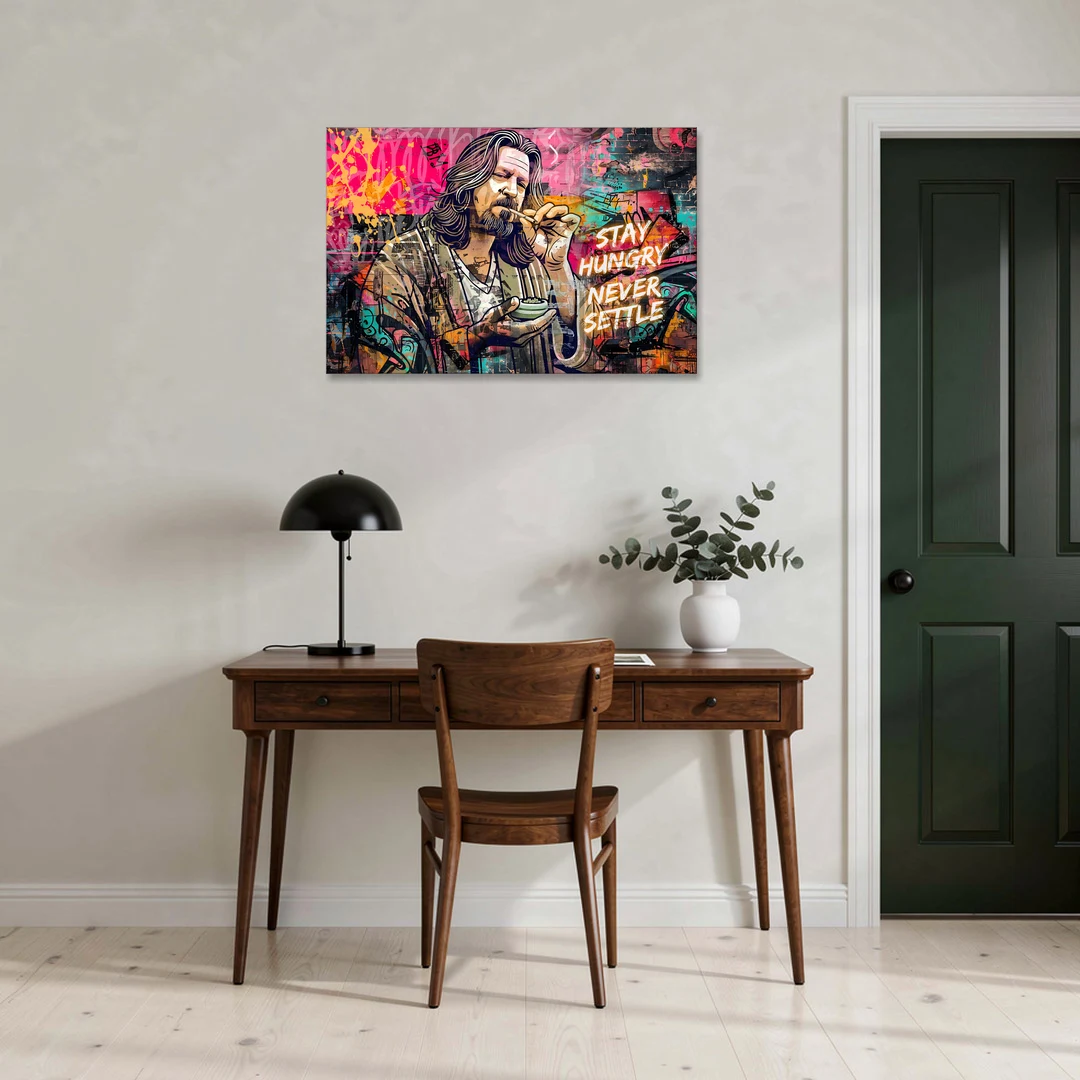 Stay Hungry Never Settle - Canvas Wall Art - Office - 36x24