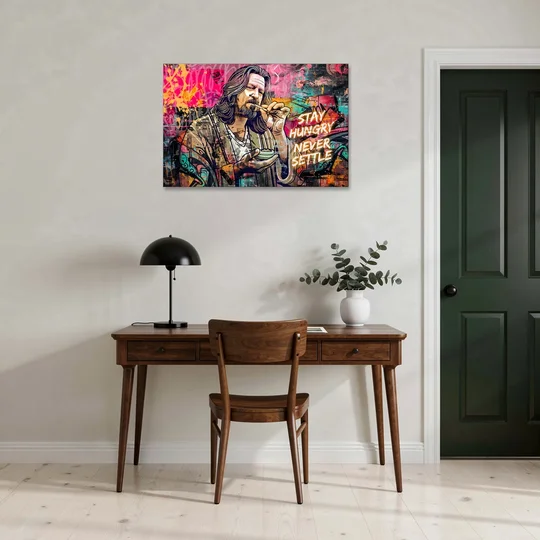 Stay Hungry Never Settle - Canvas Wall Art - Office - 36x24