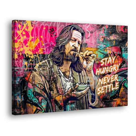 Stay Hungry Never Settle - Canvas Wall Art - Side