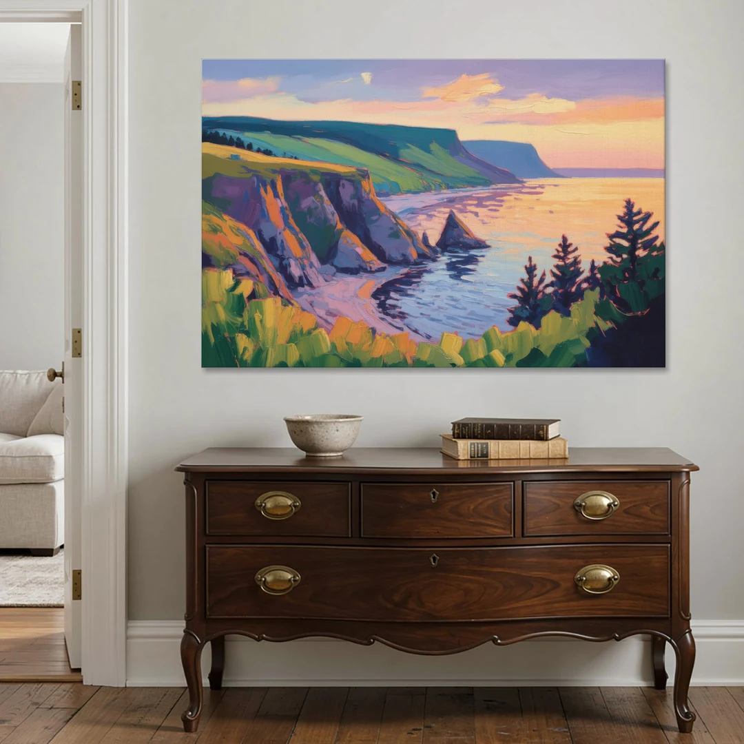 Sunset Over Cape Breton - Canvas Wall Art - Coffee Table - 60x40