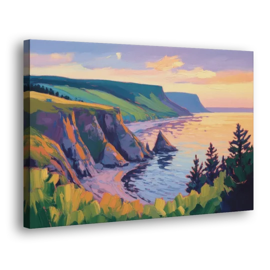 Sunset Over Cape Breton - Canvas Wall Art - Side