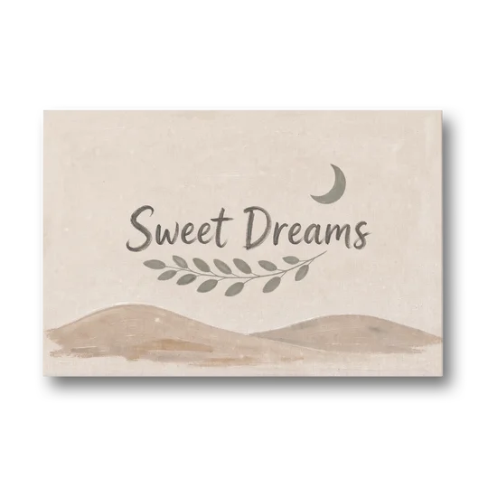 Sweet Dreams Beneath a Sage Half Moon - Canvas Wall Art - Front
