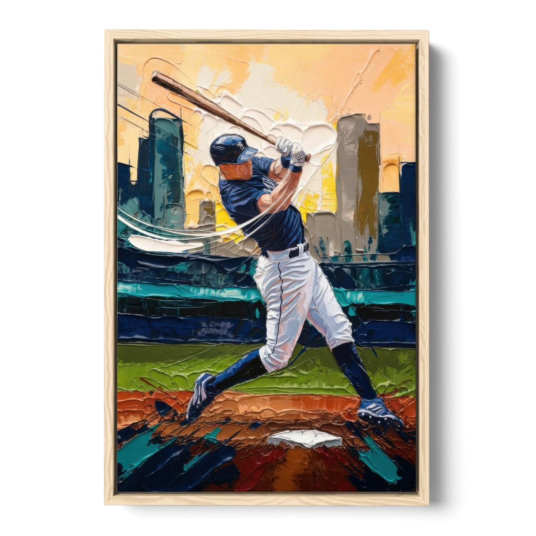 Tacoma Mariners Fan Tribute - Oak Framed Canvas Wall Art - Front