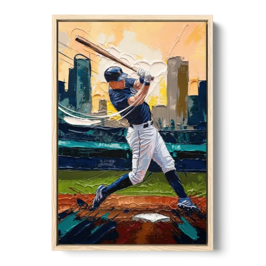 Tacoma Mariners Fan Tribute - Oak Framed Canvas Wall Art - Front