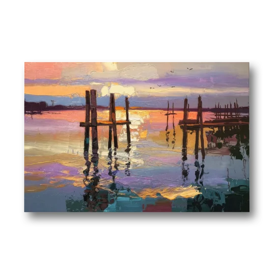 Tacoma Waterfront Sunset - Canvas Wall Art - Front