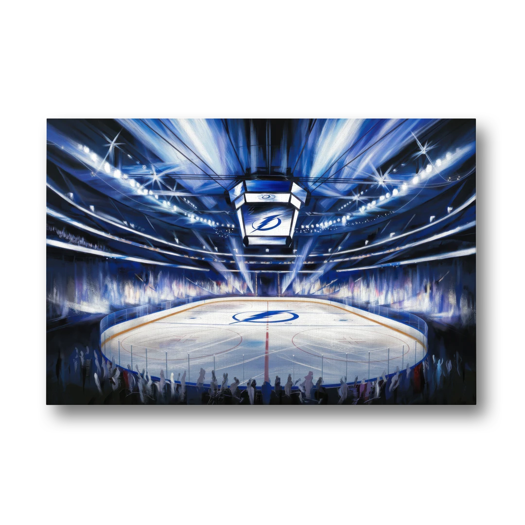 Tampa Bay Lightning Arena Lights - Canvas Wall Art - Front