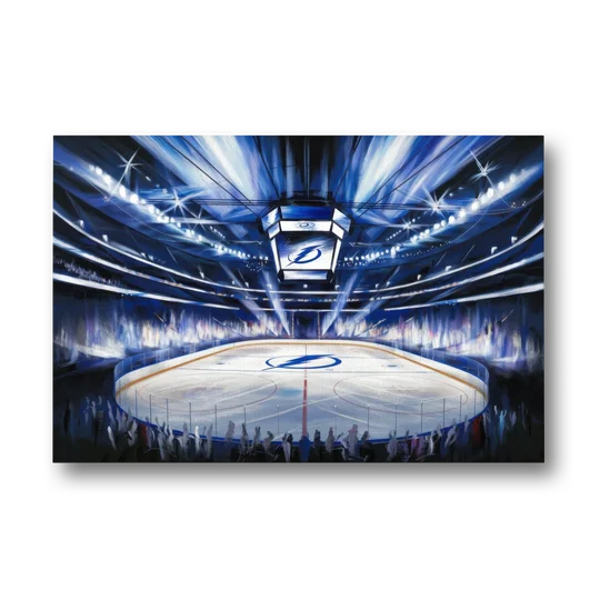 Tampa Bay Lightning Arena Lights - Canvas Wall Art - Front