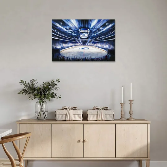 Tampa Bay Lightning Arena Lights - Canvas Wall Art - Coffee Table - 36x24