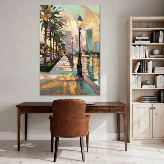 Tampa Bayshore Boulevard Scene - Canvas Wall Art - Office - 40x60