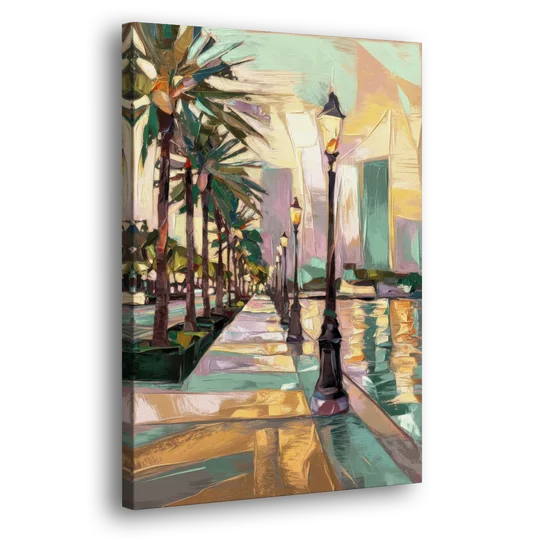 Tampa Bayshore Boulevard Scene - Canvas Wall Art - Side