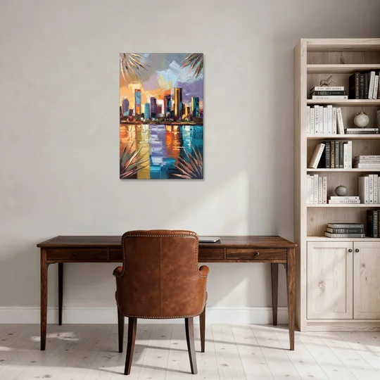 Tampa Downtown Harbor - Canvas Wall Art - Office - 24x36