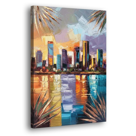 Tampa Downtown Harbor - Canvas Wall Art - Side