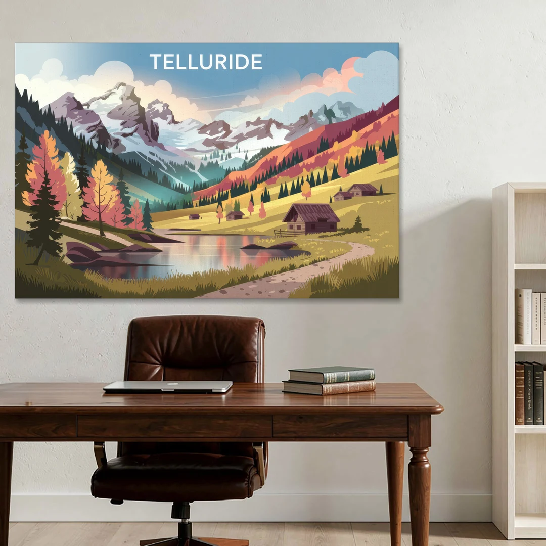Telluride Alpine Landscape - Canvas Wall Art - Office - 60x40