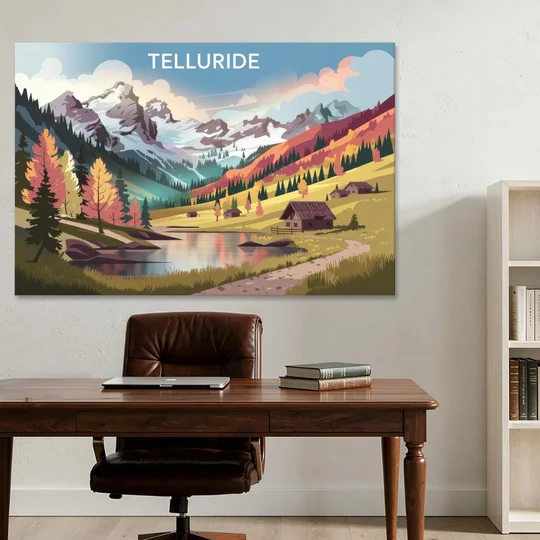 Telluride Alpine Landscape - Canvas Wall Art - Office - 60x40