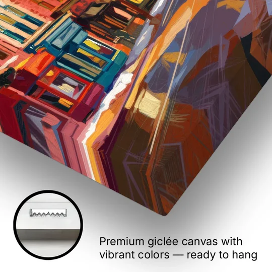 Telluride Downtown Charm - Canvas Wall Art - Gallery Wrap Corner