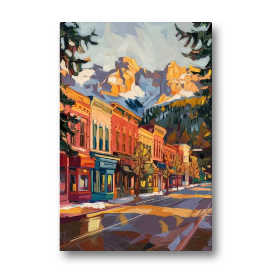 Telluride Downtown Charm - Canvas Wall Art - Front