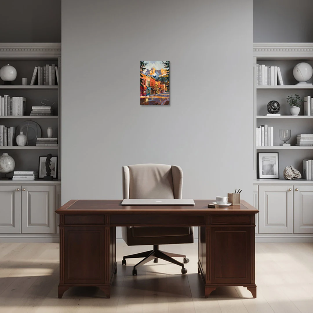 Telluride Downtown Charm - Canvas Wall Art - Office - 12x18
