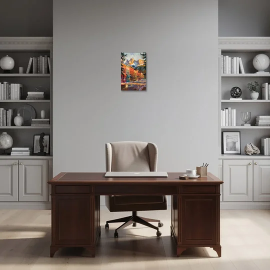 Telluride Downtown Charm - Canvas Wall Art - Office - 12x18