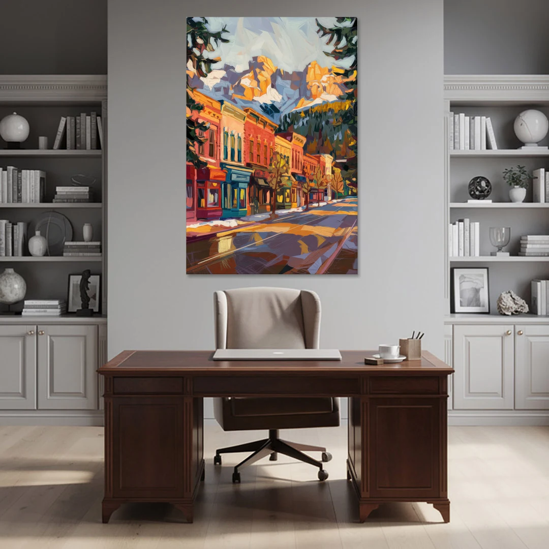 Telluride Downtown Charm - Canvas Wall Art - Office - 40x60