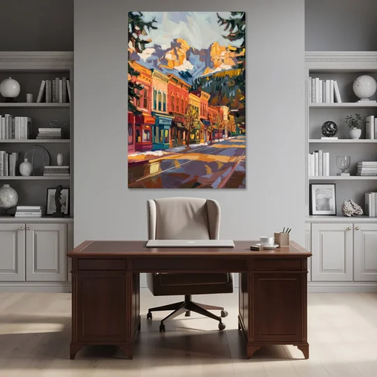 Telluride Downtown Charm - Canvas Wall Art - Office - 40x60