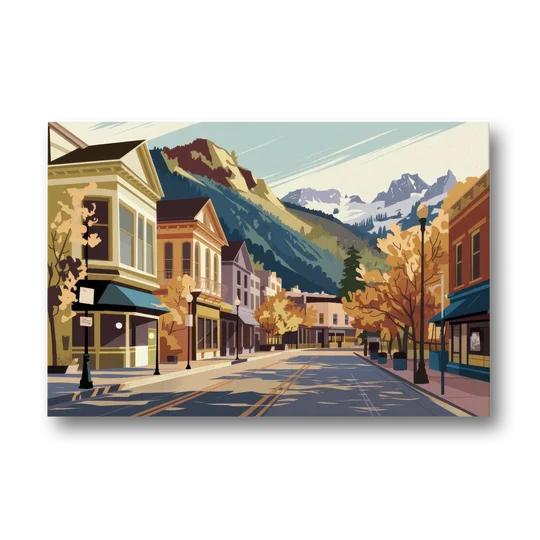 Telluride Historic Main Street - Canvas Wall Art - Front