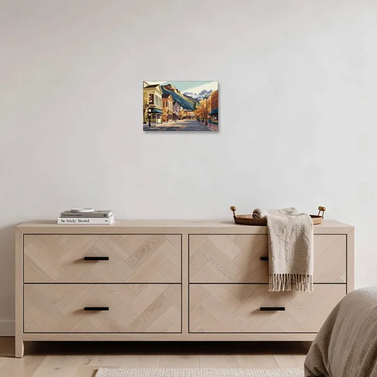 Telluride Historic Main Street - Canvas Wall Art - Coffee Table - 18x12