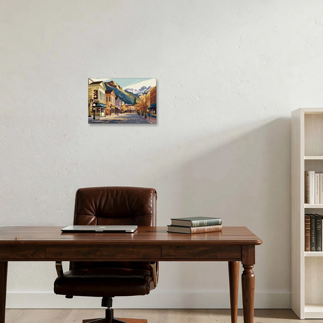Telluride Historic Main Street - Canvas Wall Art - Office - 18x12