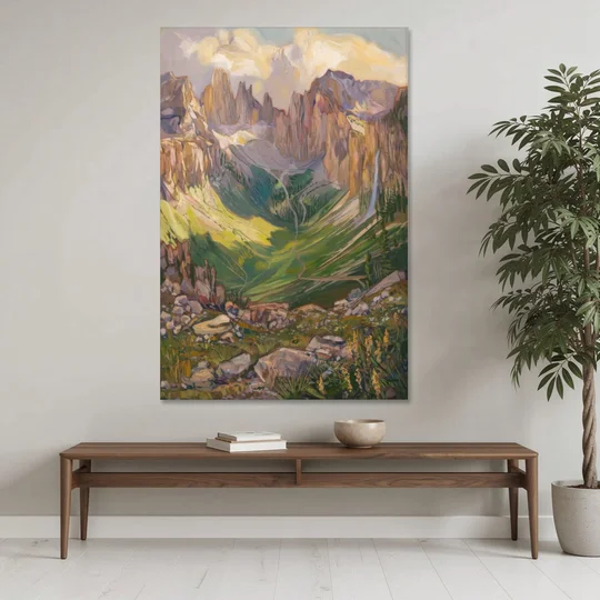 Telluride Rocky Mountain Peaks - Canvas Wall Art - Coffee Table - 40x60