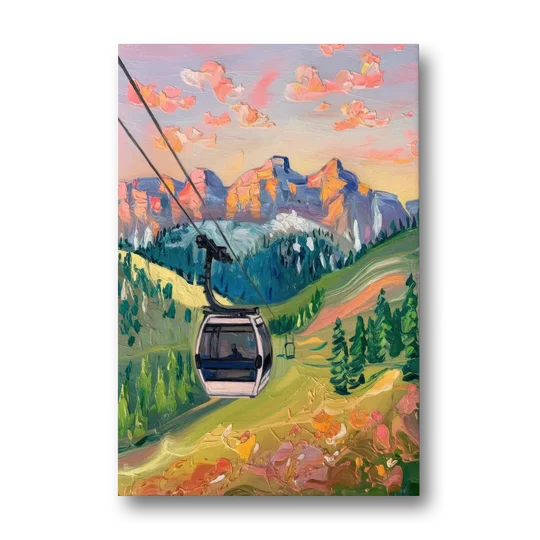 Telluride Scenic Gondola Ride - Canvas Wall Art - Front